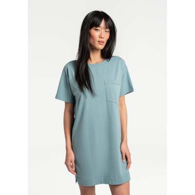 Effortless Cotton Dress - Beryl Blue